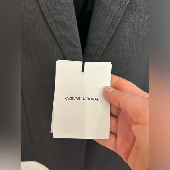 Costume National NWT Women's Sophisticated Charcoal Blazer  minimalist neutral - Picture 6 of 11